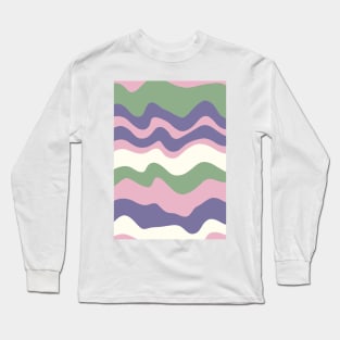 Copy of 70's groovy wavy pattern Long Sleeve T-Shirt